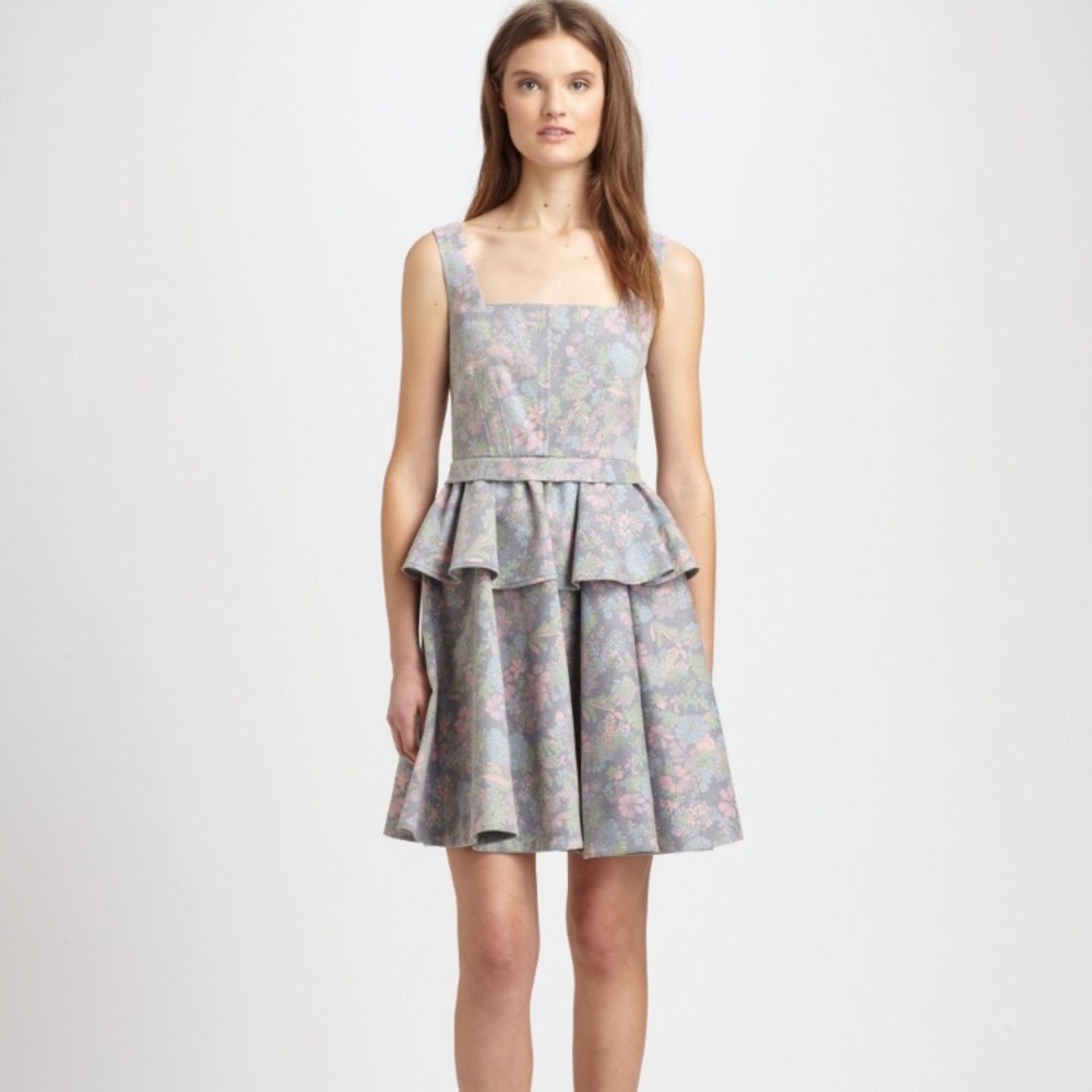 Marc by Marc Jacobs Drew peplum flower denim dress